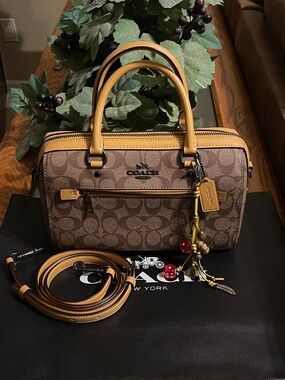 Coach Coach Rowan Satchel in Signature Canvas with Leather Trim